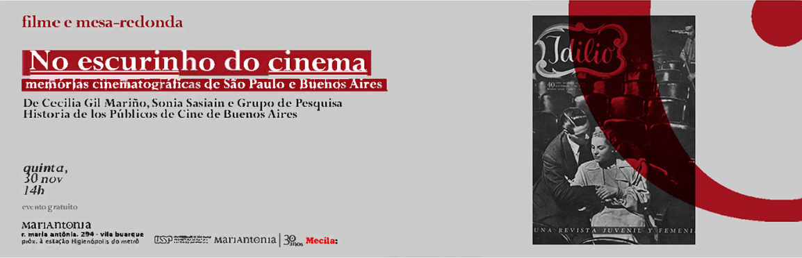 Exibição de curtas “No escurinho do cinema: memórias cinematográficas de São Paulo e Buenos Aires”