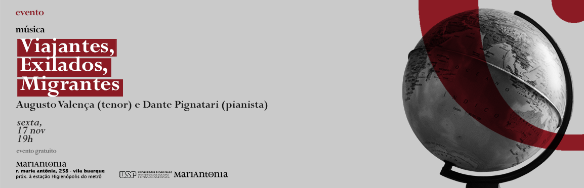 Tenor Augusto Valença e pianista Dante Pignatari se apresentam no MariAntonia