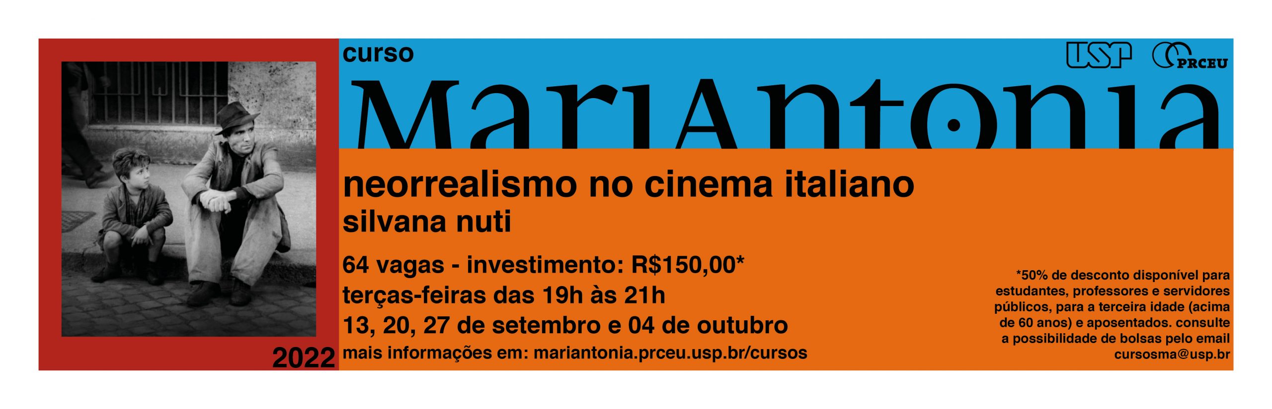 Curso aborda o neorrealismo no cinema italiano e sua importância na história da sétima arte