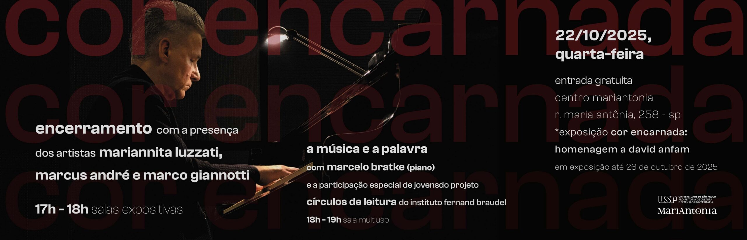 Concerto e visitas guiadas no encerramento da exposição “Cor Encarnada”